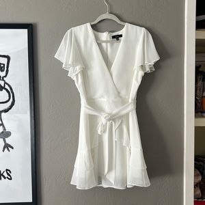 Lulu’s Mini White Graduation Dress